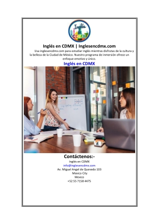 Inglés en CDMX  Inglesencdmx.com.