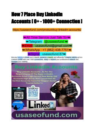 how 7 place buy linkedin accounts 0 1000