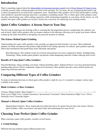 Quiet Coffee Grinders: Why They’re a Game-Changer for Your Morning Routine