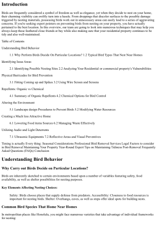 Expert Tips on Preventing Birds from Nesting on Your Property