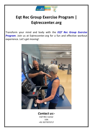 eqt rec group exercise program eqtreccenter org