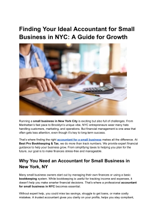 finding your ideal accountant for small business