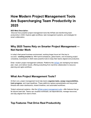 How Modern Project Management Tools Are Supercharging Team Productivity in 2025