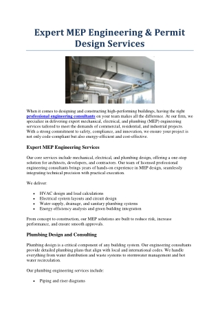 Professional engineering consultants