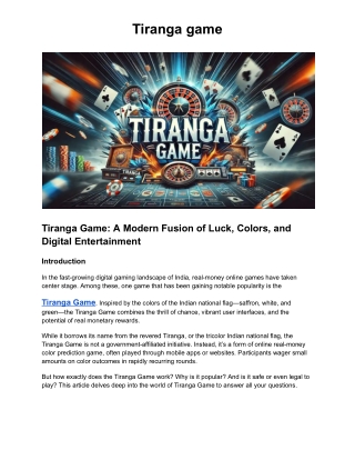 tiranga game