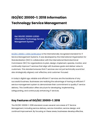 ISO_IEC 20000-1_ 2018 Information Technology Service Management