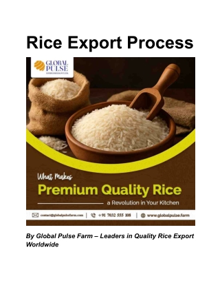 Rice Export Process