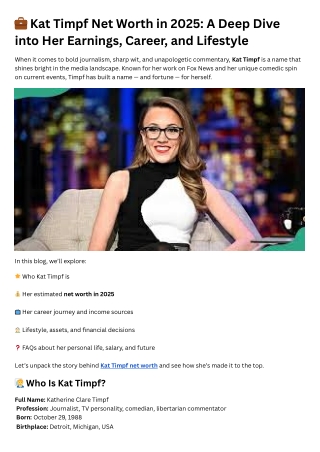 Kat Timpf Net Worth