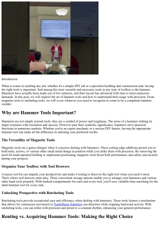 Strike with Accuracy: Mastering the Art of Hammer Tools