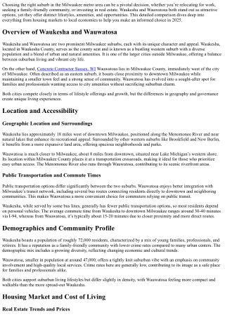 Waukesha, WI vs Wauwatosa, WI – Which Suburb Is Right for You?