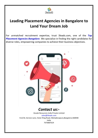 Leading Placement Agencies in Bangalore to Land Your Dream Job