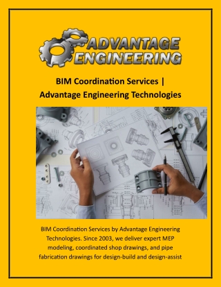 BIM Coordination Services  Advantage Engineering Technologies