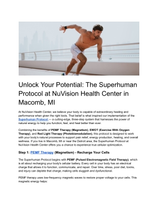 Unlock Your Potential_ The Superhuman Protocol