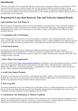 Preparing for Laser Hair Removal: Tips and Tricks for Optimal Results