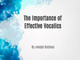 the importance of effective vocalics
