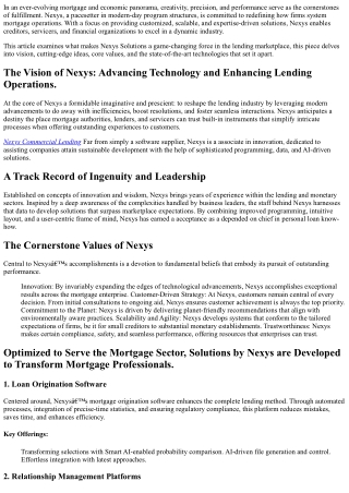 in an ever evolving mortgage and economic