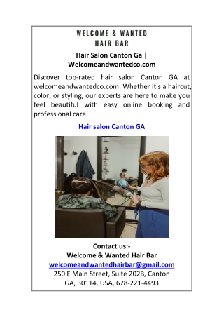 Hair Salon Canton Ga Welcomeandwantedco.com