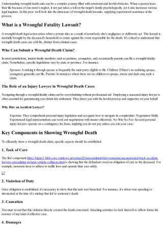 understanding wrongful death suits