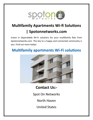Multifamily Apartments Wi