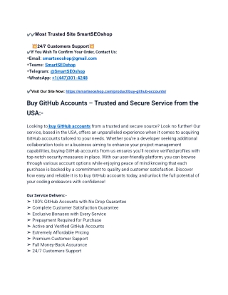 Buy GitHub Accounts