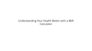 Understanding Your Health Better with a BMI Calculator