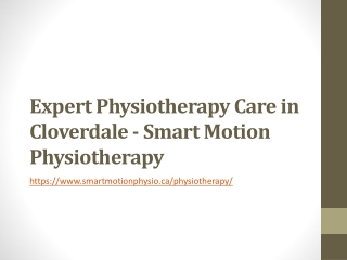Smart Motion Physiotherapy – Expert Care in Cloverdale