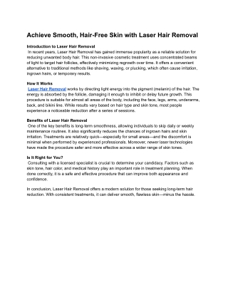 _Laser Hair Removal