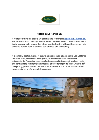 Hotels in La Ronge SK