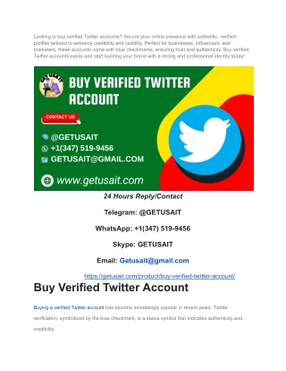 Best 7 Sites To Buy Verified Twitter  Accounts In This year