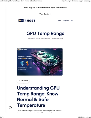 understanding gpu temp range know normal safe