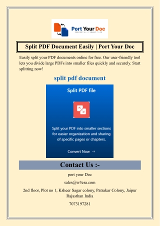 split pdf document easily port your doc