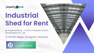 Spacious Industrial Shed for Rent in Farrukh Nagar – Perfect for Your Business N