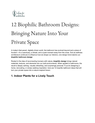 12 Biophilic Bathroom Designs_ Bringing Nature Into Your Private Space