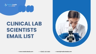 Clinical Lab Scientists Email List | Verified Data