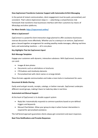 how zapconnect transforms customer support with