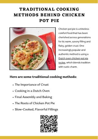Traditional Cooking Methods Behind Chicken Pot Pie