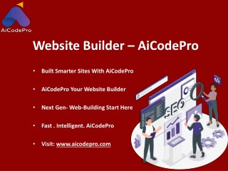 Website Builder – AiCodePro: The Future of Effortless Web Creation
