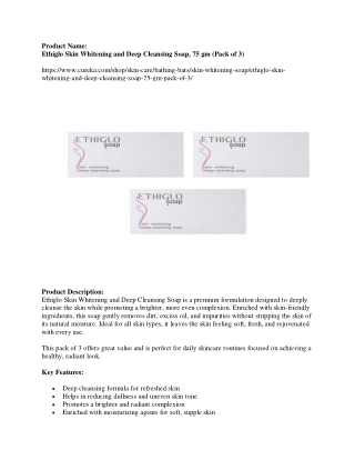 ethiglo  soap pdf