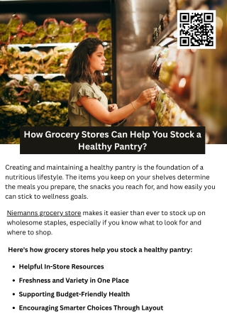 How Grocery Stores Can Help You Stock a Healthy Pantry?