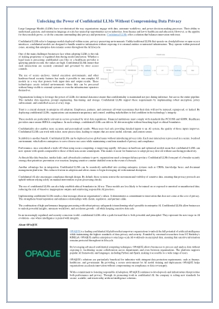 Unlocking the Power of Confidential LLMs Without Compromising Data Privacy