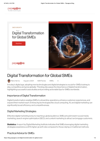 The SME Guide to Going Digital and Going Global