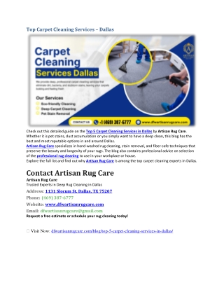 Top Carpet Cleaning Services
