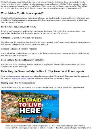 Unlocking the Secrets of Myrtle Beach: Tips from Local Travel Agents