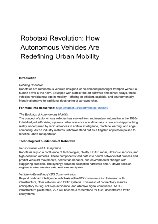 Robotaxi Market