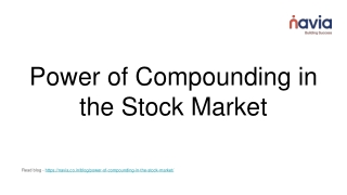 Power of Compounding in the Stock Market