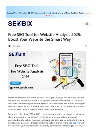 Free SEO tool for website analysis | SeoBix