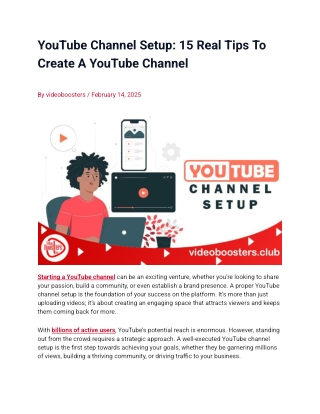YouTube Channel Setup: 15 Real Tips To Create A YouTube Channel