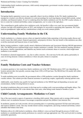 Weekend and Holiday Contact: Creating Fair Schedules
