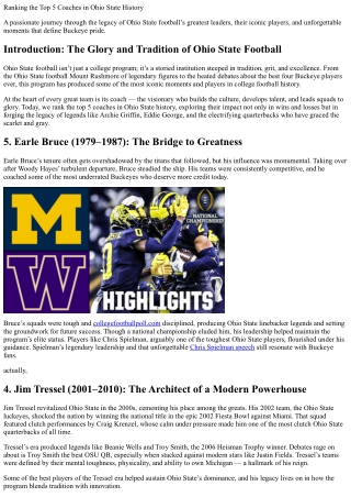Ranking the Top 5 Coaches in Ohio State History