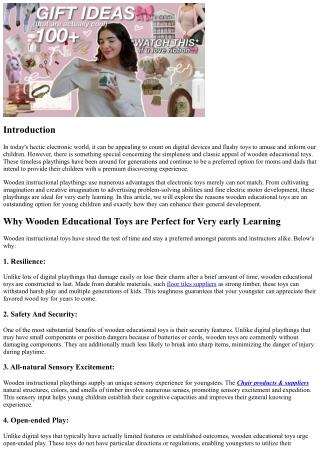 Why Wooden Educational Toys are Perfect for Early Understanding